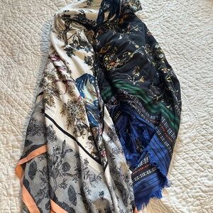 Floral Patterned Multicolor Scarf